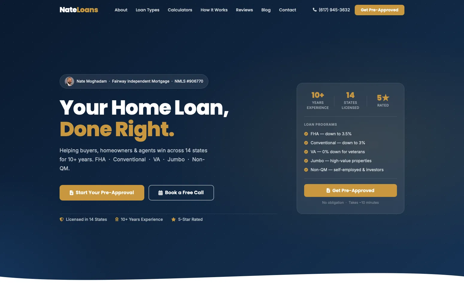 NateLoans.com screenshot